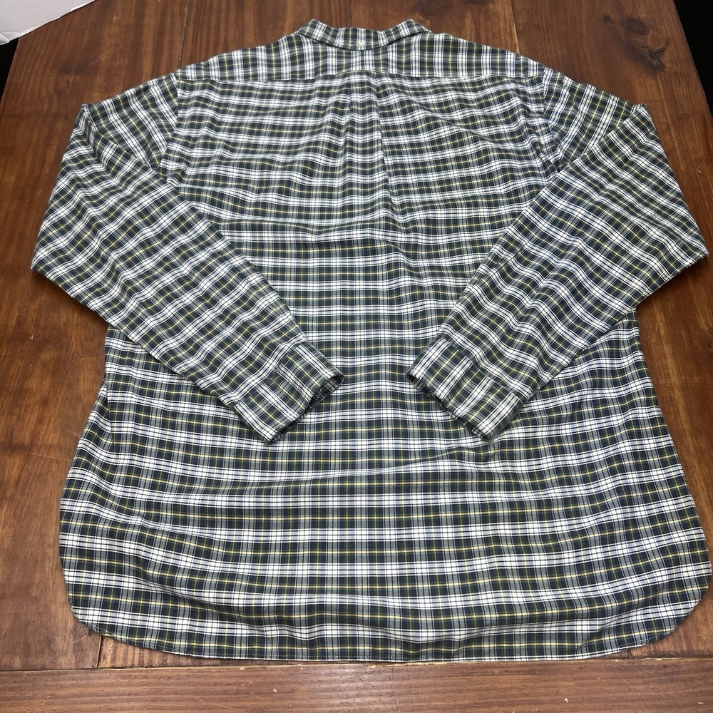 Ralph Lauren Custom Fit Plaid Button Down Shirt Men's XL Blue Green Yellow - Picture 14 of 16